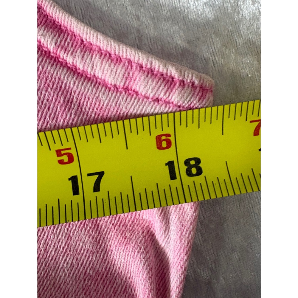Vibrant MIU Pink Acid Wash Denim Romper Womens M Utility Y2K Barbiecore - Picture 7 of 16